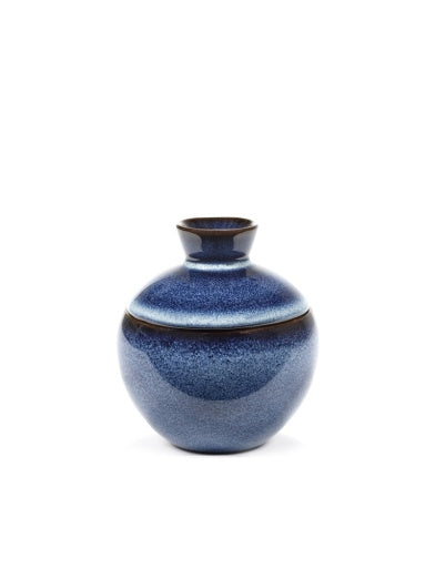 Serax - Pascale Naessens - POTJE MET DEKSEL °2 S DONKERBLAUW PURE