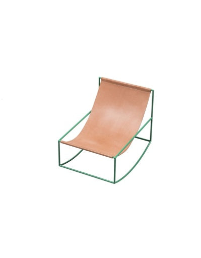 FIRST ROCKING CHAIR GROEN LEATHER MVS