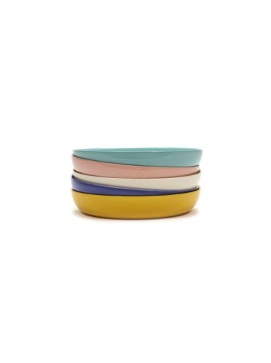 Serax - Ottolenghi - Hoog Bord Wit Paprika Zwart Feast - Set van 2