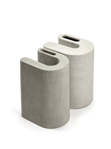 Serax - Frédérick Gautier - Kruk/Bijzettafel Beton U - Set van 2