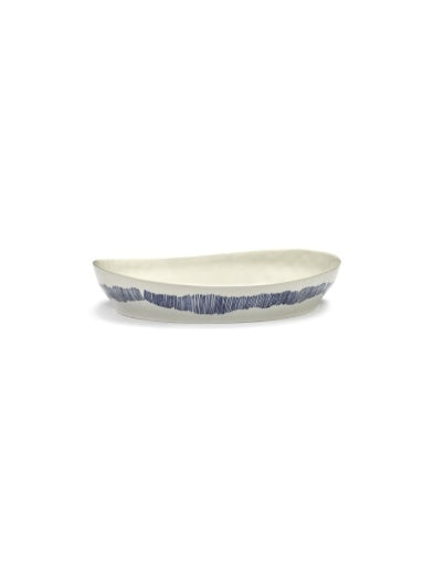 Serax - Ottolenghi - SERVEERKOM S WIT STRIPES BLAUW FEAST