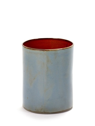 Serax - Anita Le Grelle - Vaas Cilinder Smoky Blue/Rust