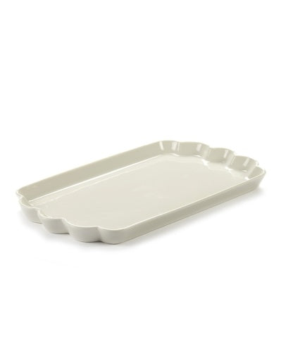 Serax - Roger Van Damme - Bord Ribbed L Wit Desiree - Set van 2