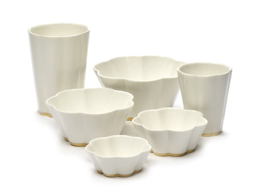 Serax - Roger Van Damme - Beker S Wit Goud Desiree - Set van 4