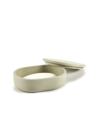 Serax - Bertrand Lejoly - POTJE MET DEKSEL OVAAL S BEIGE COSE