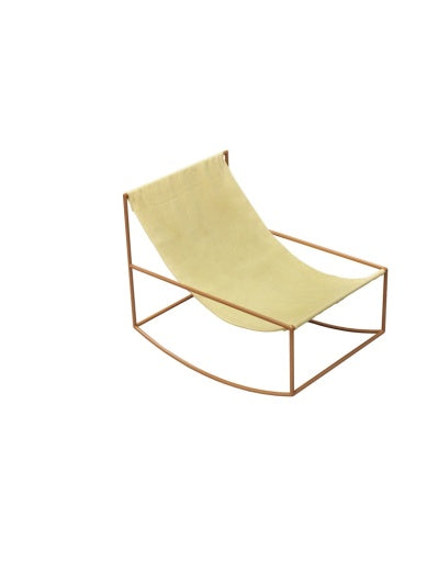 ROCKING CHAIR MUSTARD GEEL MVS