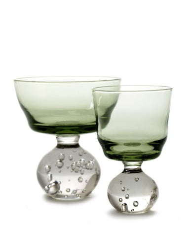 Serax - Bela Silva - GLAS OP VOET S GROEN ETERNAL SNOW  - Set van 6