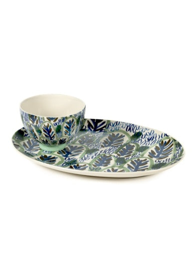 Serax - Bela Silva - SCHAAL OVAAL N°1 BLAUW/GROEN JAPANESE K.
