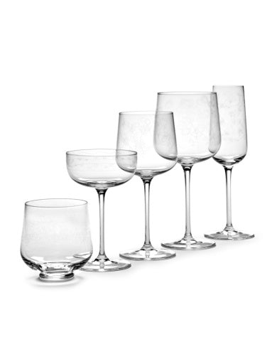 Serax - Marni - Witte Wijnglas Mirtillo Tea Midnight Flowers - Set van 4