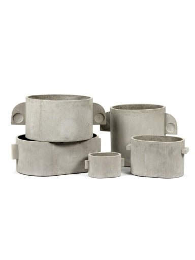 Serax - Marie Michielssen - SIERPOT ART DECO OVAAL GRIJS