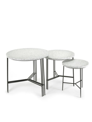 Serax - Antonino Sciortino - Bijzettafel M Zwart/Grijs Terrazzo