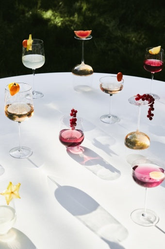 Serax - Marni - Rode Wijnglas Anemone Vaniglia Midnight Flowers - Set van 4