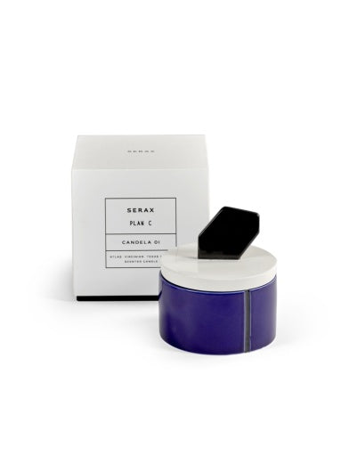 Serax - Plan C - GEURKAARS M BLAUW ZWART CANDELA 01