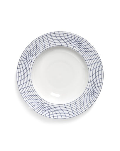 Serax - Ann Van Hoey - DIEP BORD M WIT-BLAUW NIDO