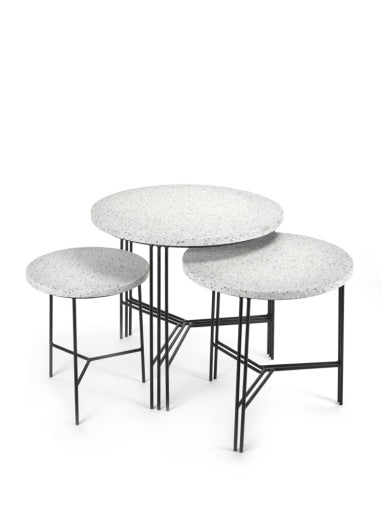 Serax - Antonino Sciortino - Bijzettafel S Zwart/Grijs Terrazzo