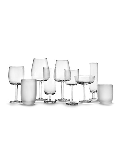 Serax - Piet Boon - Glas M Frosted Wit Base - Set van 4