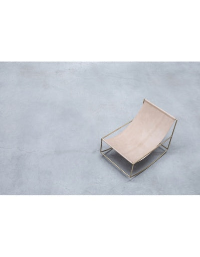 ROCKING CHAIR BRASS FRAME LEATHER