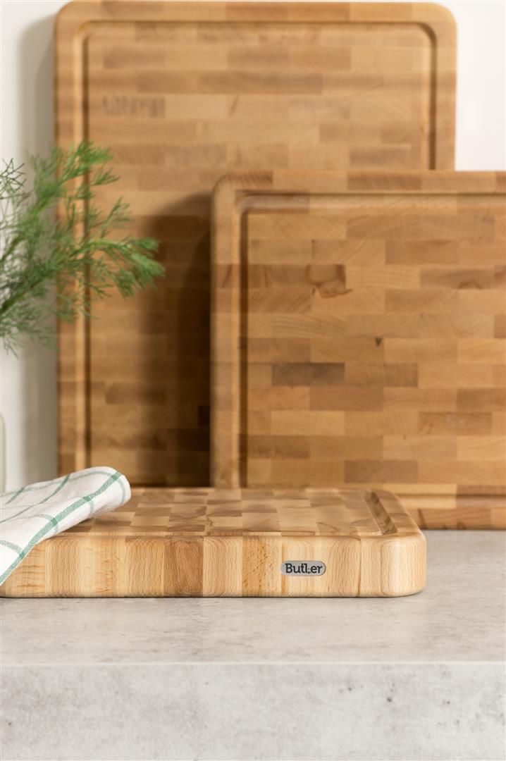 Butler - Snijplank Beuk kops met sapgoot 45x35 cm